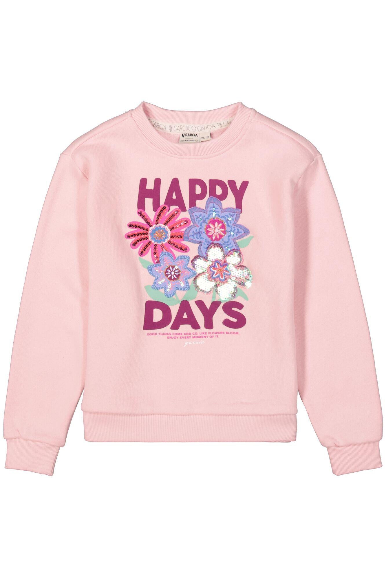 Sweatshirt aus Baumwollmix - 4607-almond blosso - Rosa
