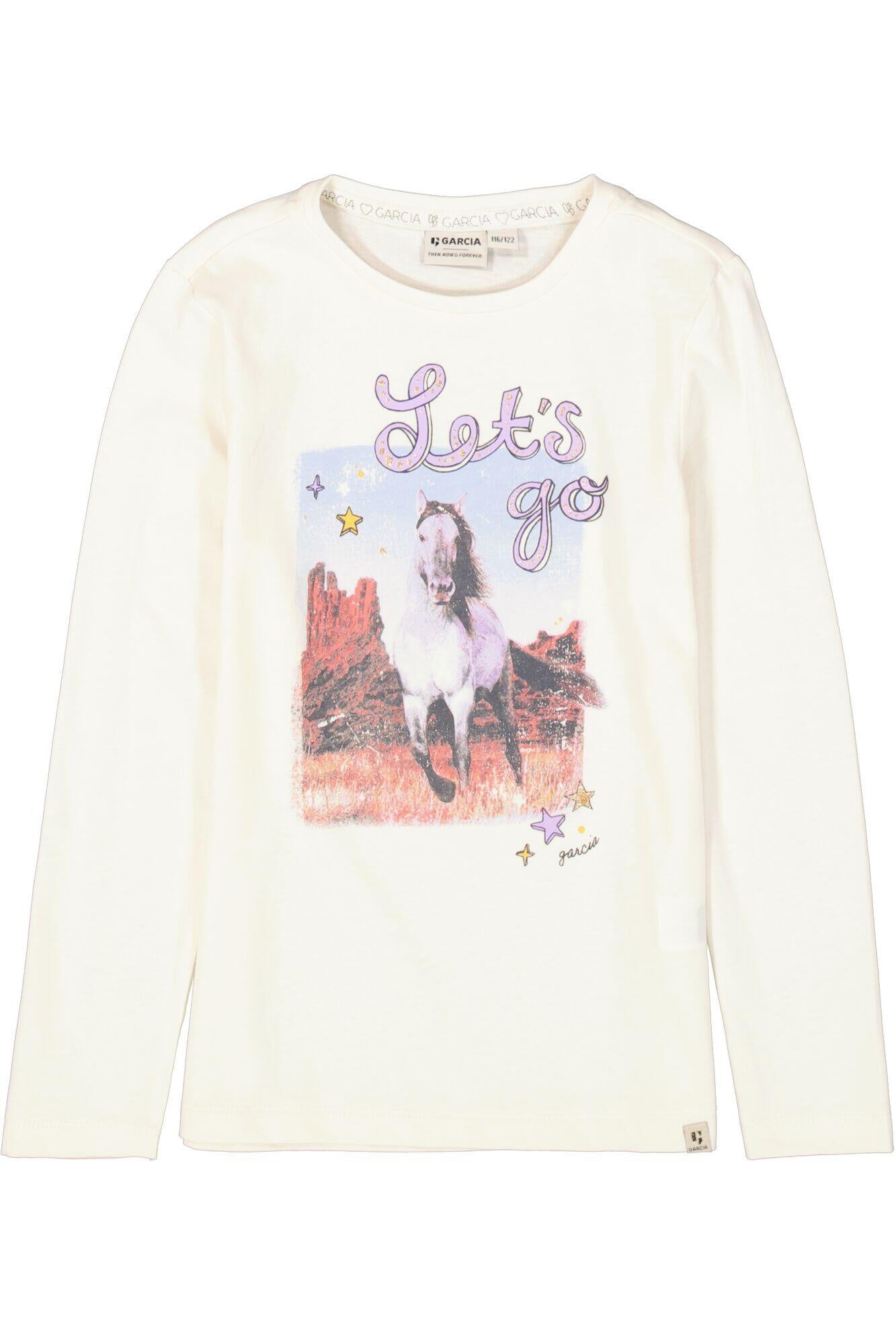 Langarmshirt aus Baumwolle - 1529-warm white - Beige