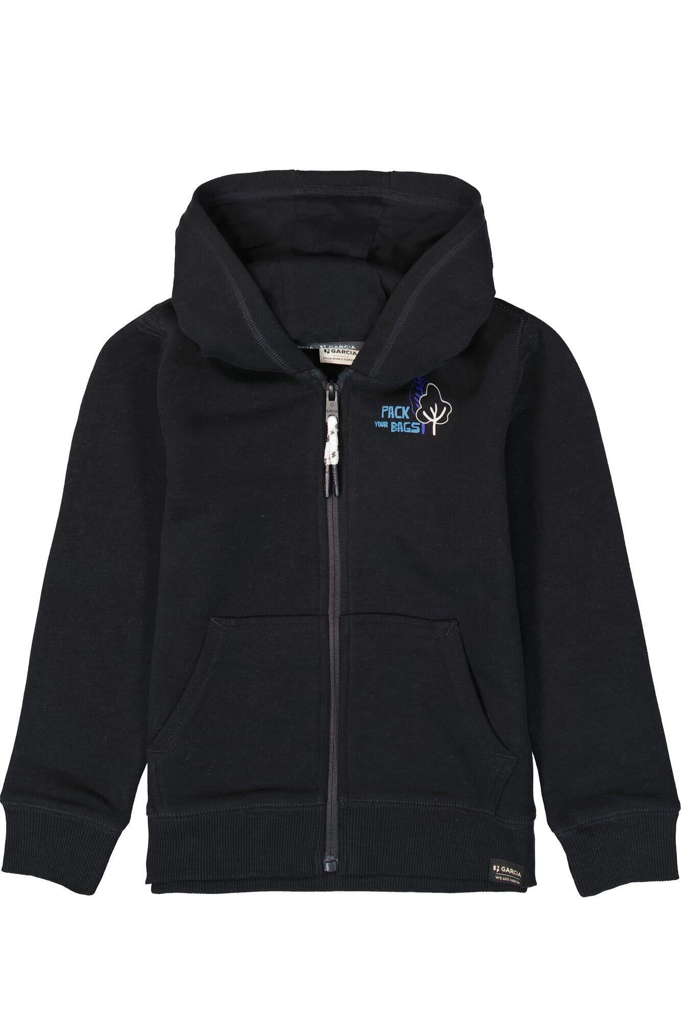 Sweathoodie aus Baumwollmix - 2884-dark grey - Schwarz