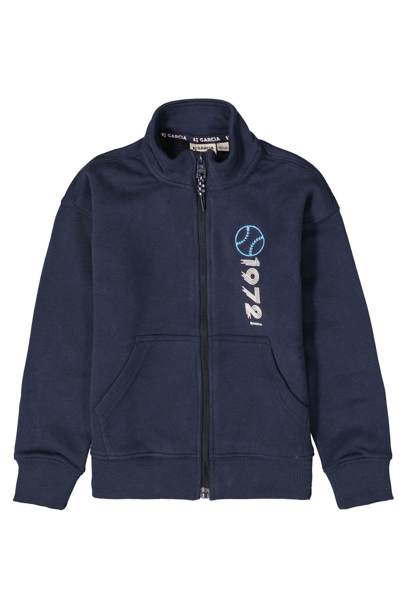Sweatjacke aus Baumwolle - 6971-space - Blau