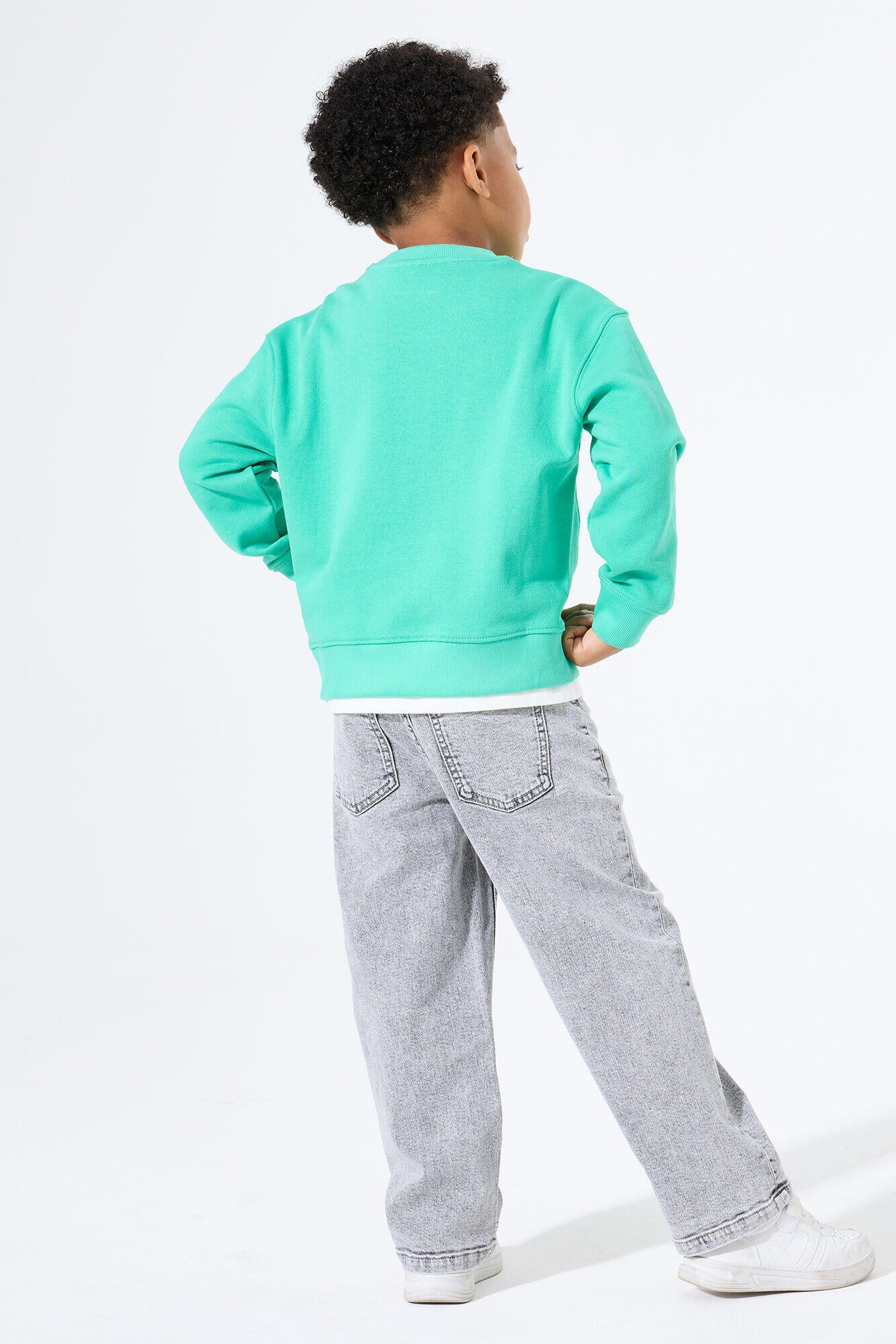 Sweatshirt aus Baumwolle - 4128-papyrus - Grün