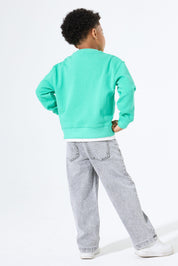 Sweatshirt aus Baumwolle - 4128-papyrus - Grün