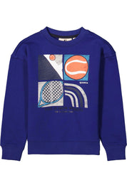 Sweatshirt aus Baumwolle - 7043-royal - Blau