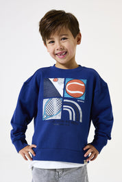 Sweatshirt aus Baumwolle - 7043-royal - Blau