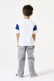 T-Shirt aus Baumwolle - 53-off white - Weiß