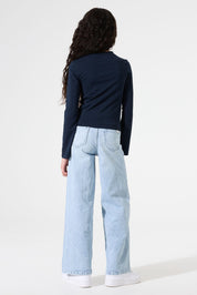 Langarmshirt - 6033-liberty blue - Blau