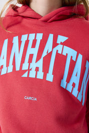 Sweatshirt aus Baumwolle - 3016-chili red - Rot