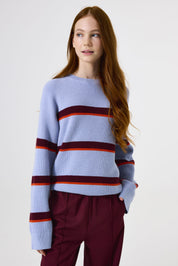 Strickpullover aus Viskosemix - 5562-frost blue - Blau