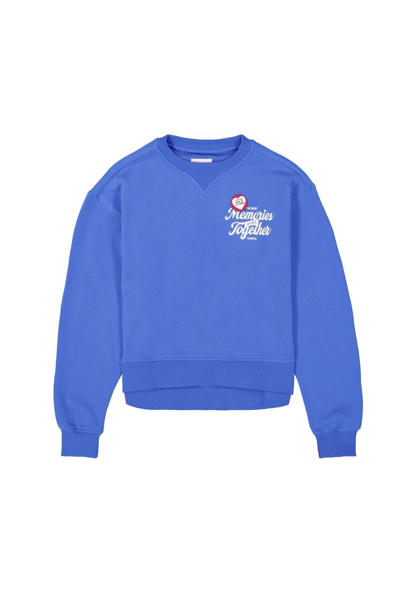 Sweatshirt aus Baumwollmix - 6605-cobalt sky - Blau
