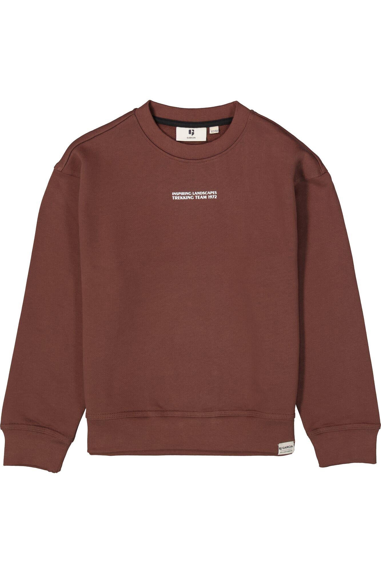Sweatshirt aus Baumwolle - 4154-mahogany - Braun
