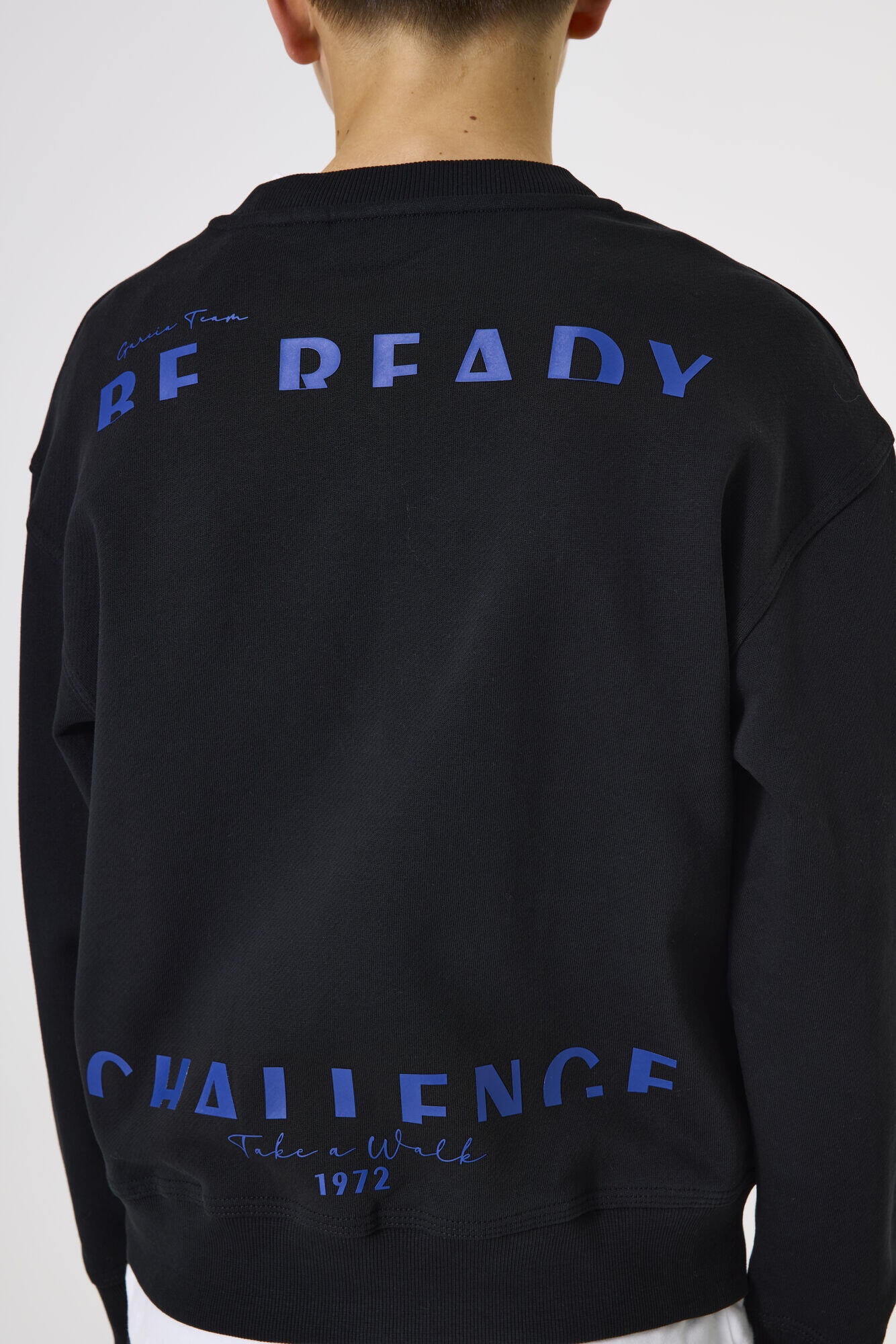 Sweatshirt aus Baumwolle - 60-black - Schwarz