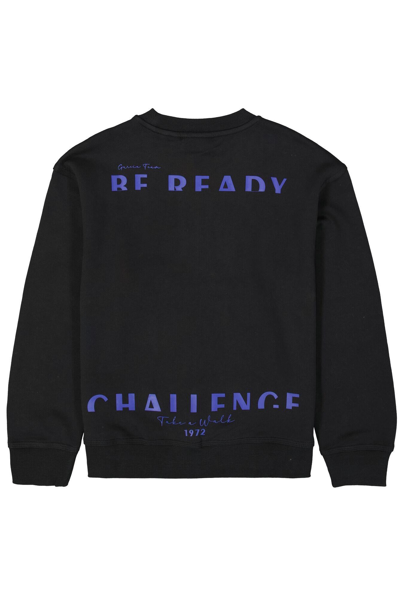 Sweatshirt aus Baumwolle - 60-black - Schwarz