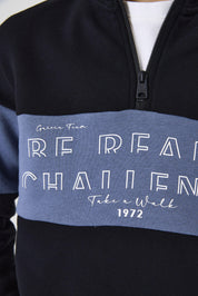 Sweatshirt aus Baumwollmix - 60-black - Schwarz