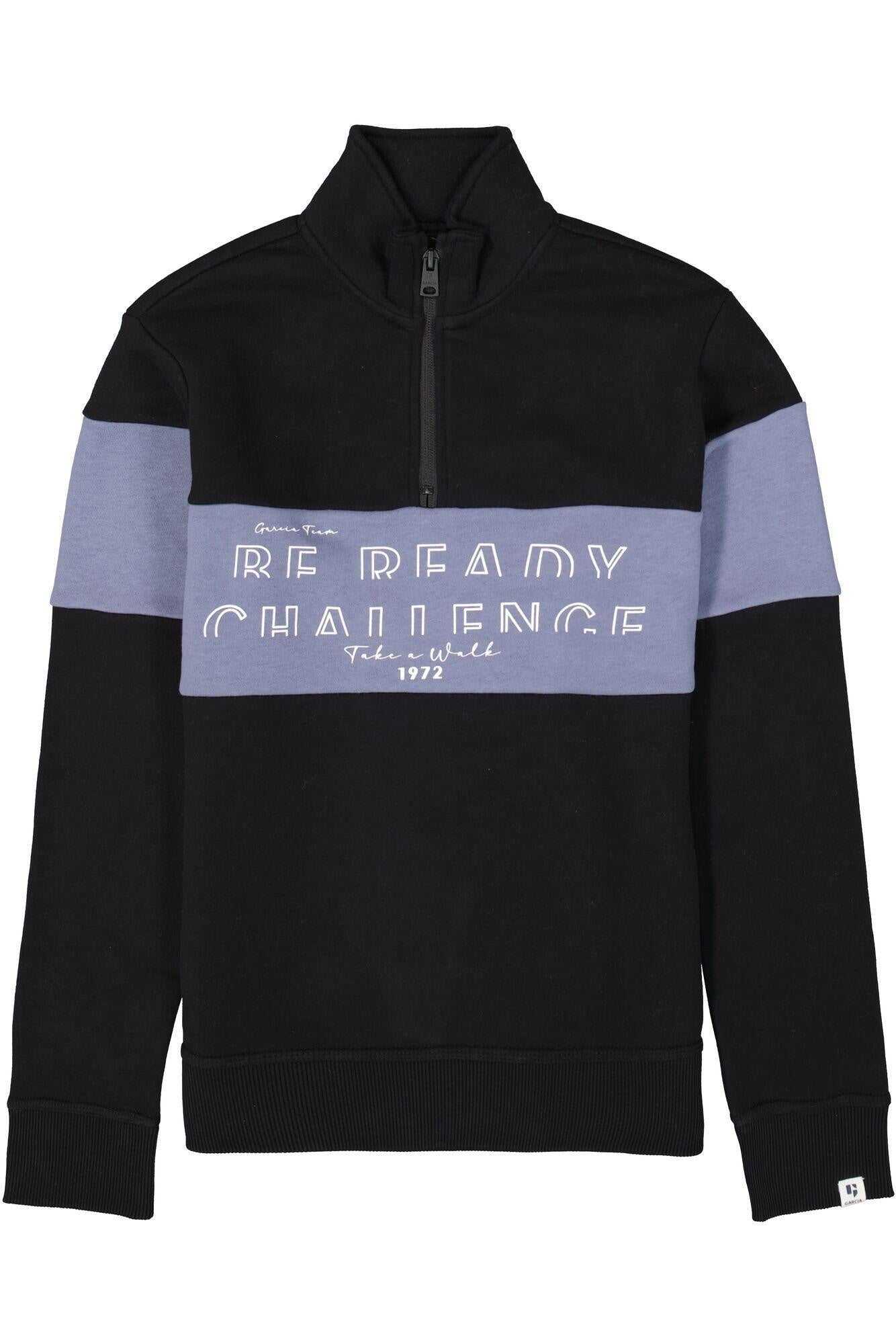 Sweatshirt aus Baumwollmix - 60-black - Schwarz