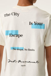 T-Shirt aus Baumwolle - 53-off white - Weiß