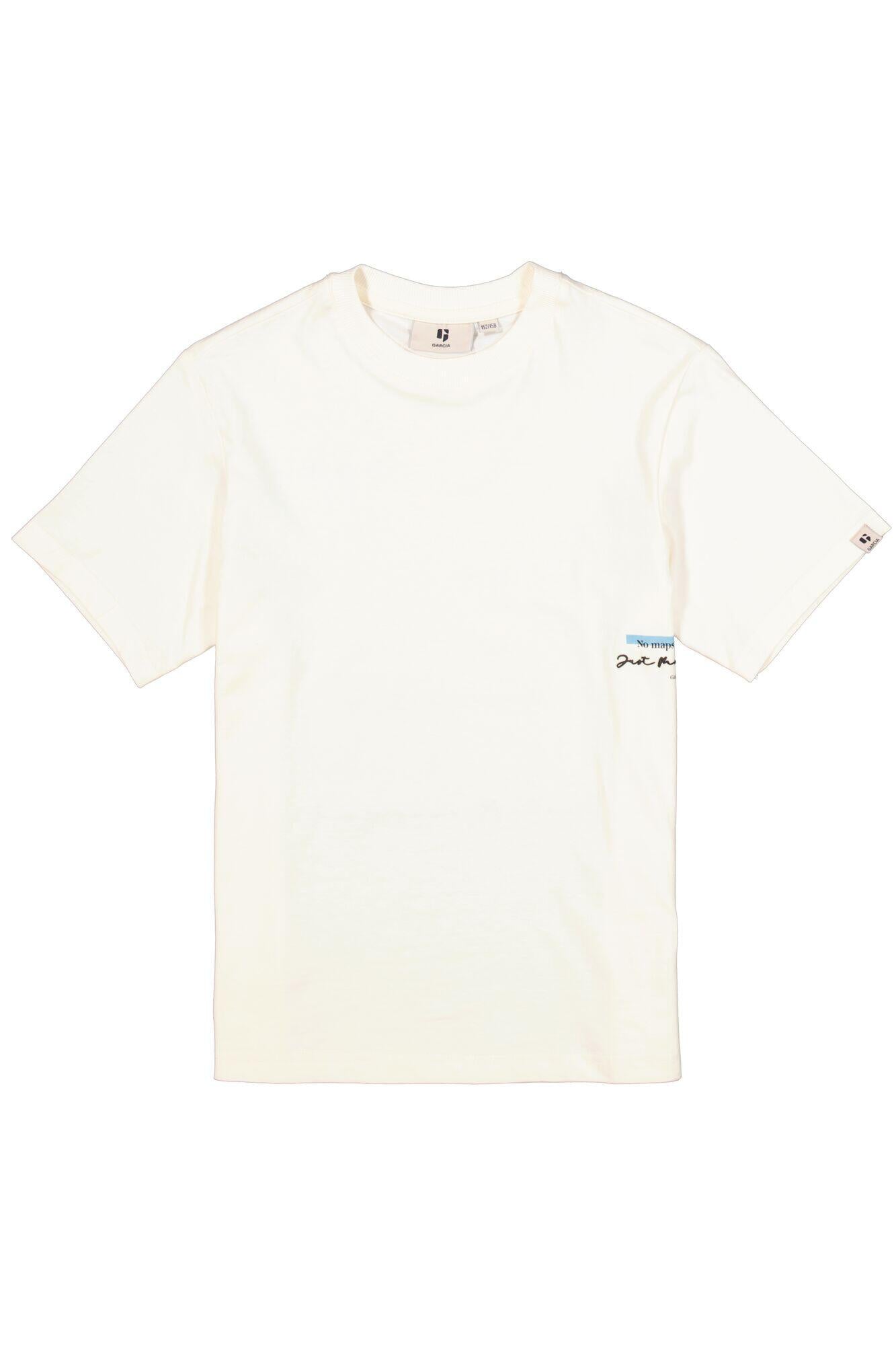 T-Shirt aus Baumwolle - 53-off white - Weiß