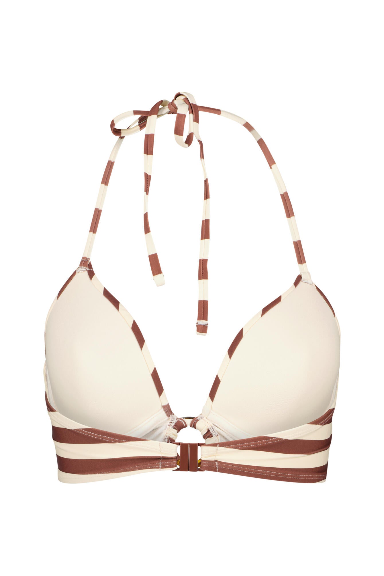 Triangel-Bikiniset padded - 354-Sable stripe - Braun