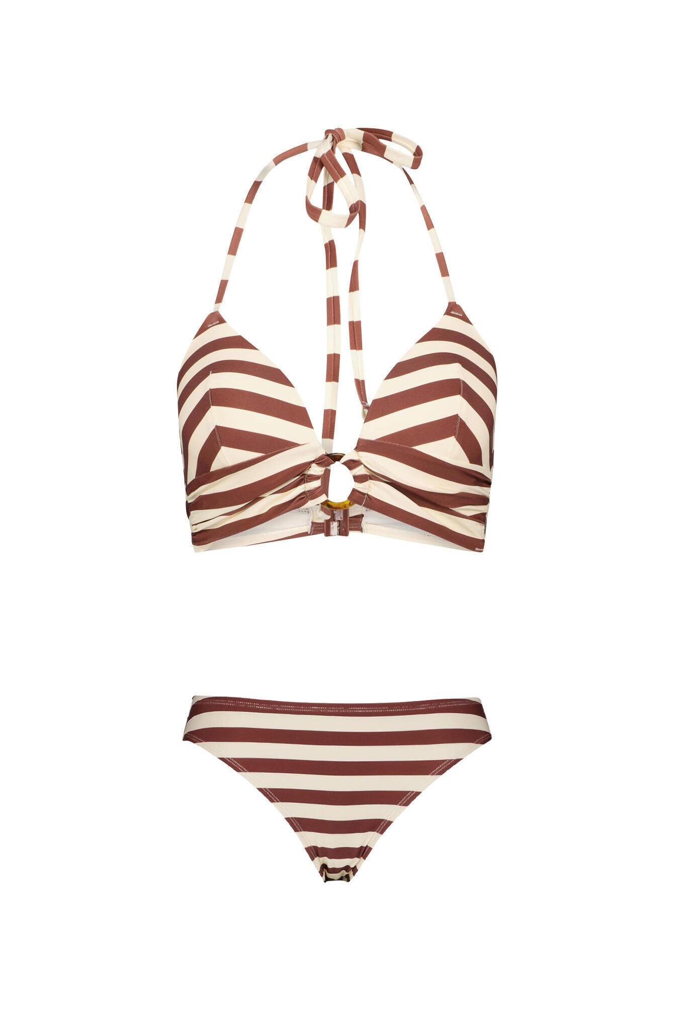 Triangel-Bikiniset padded - 354-Sable stripe - Braun