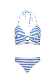 Triangel-Bikiniset padded - 355-Ortensia blue stripe - Blau