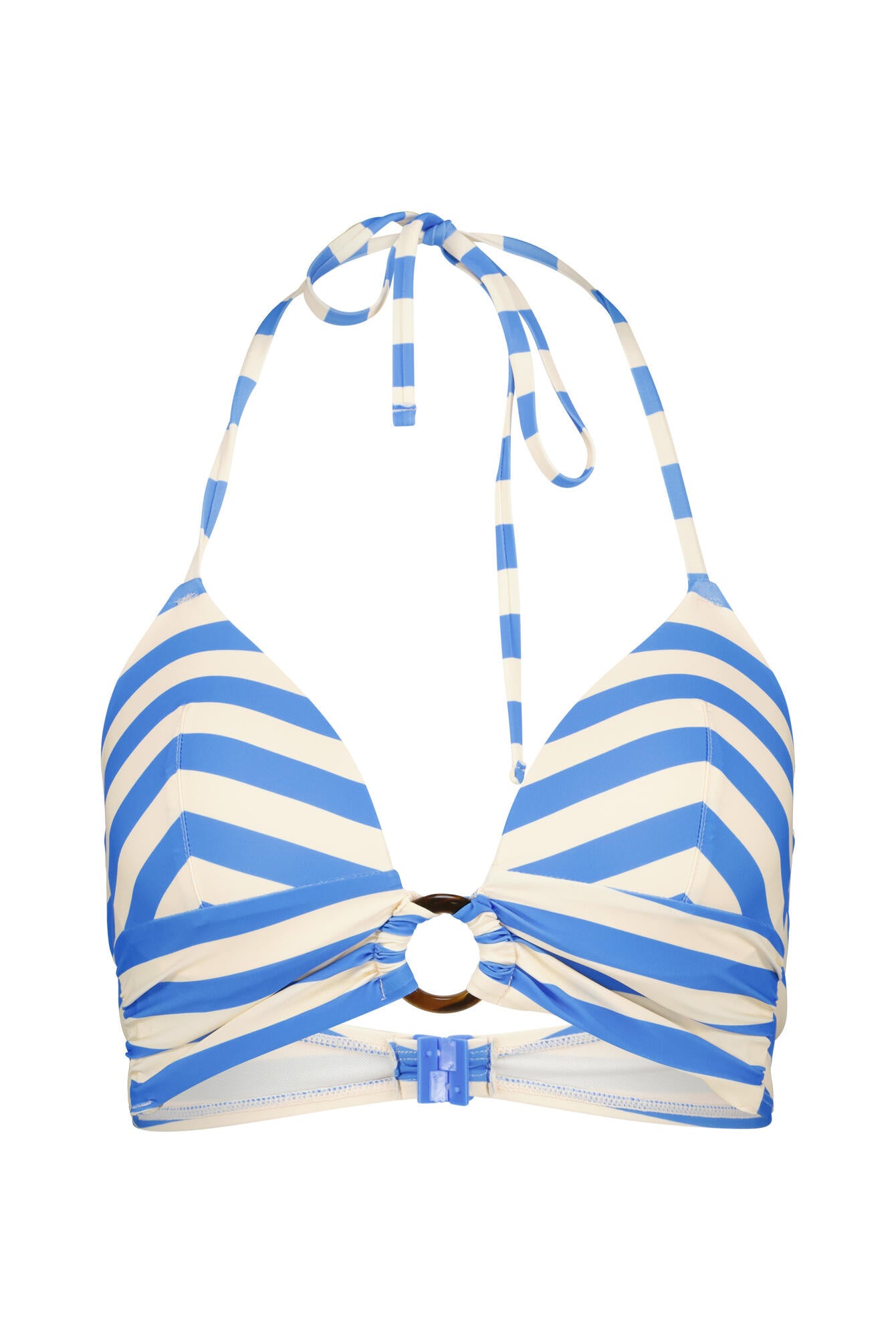 Triangel-Bikiniset padded - 355-Ortensia blue stripe - Blau