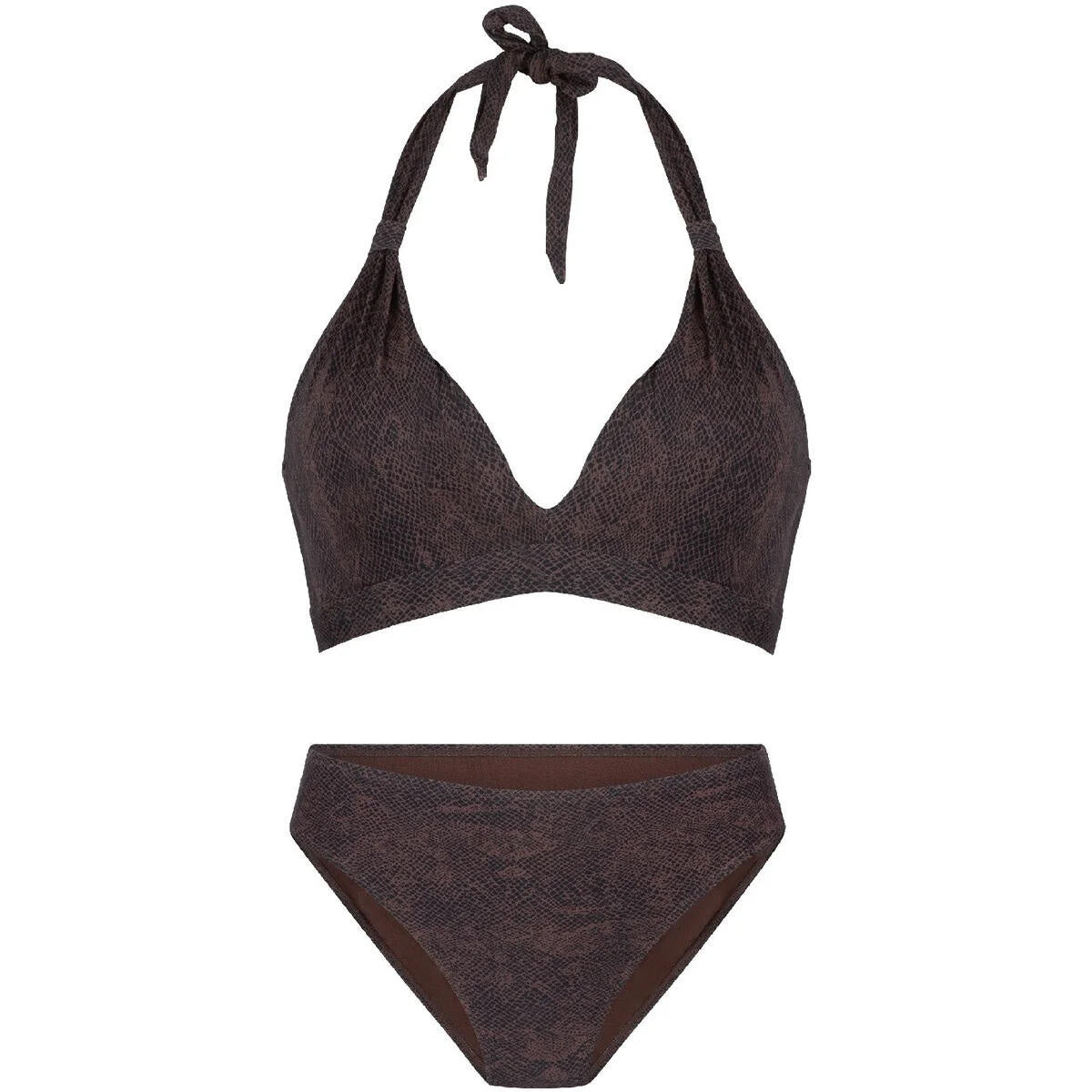 Triangel-Bikini-Set - 351-Snake print - Braun