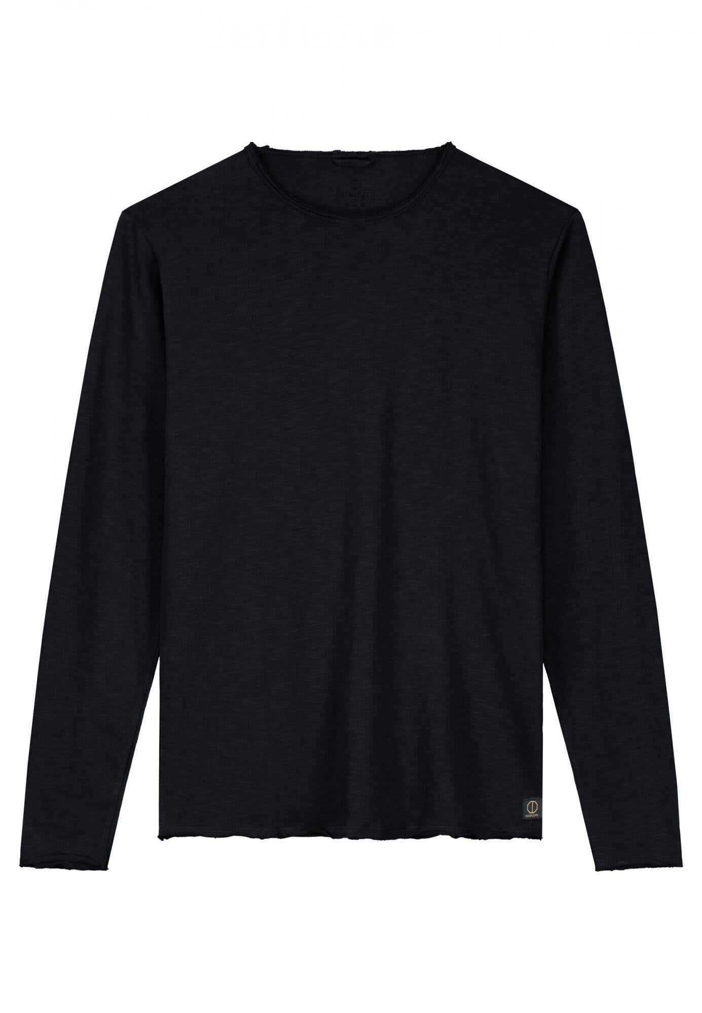 Langarmshirt aus Bio-Baumwolle - 999-Black - Schwarz