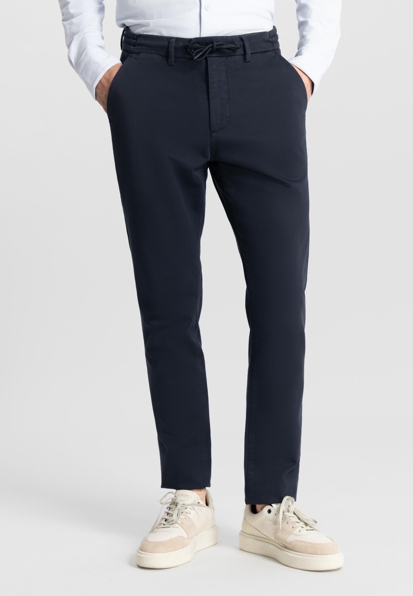 Chinohose Tapered Fit - 649-Dk. Navy - Blau