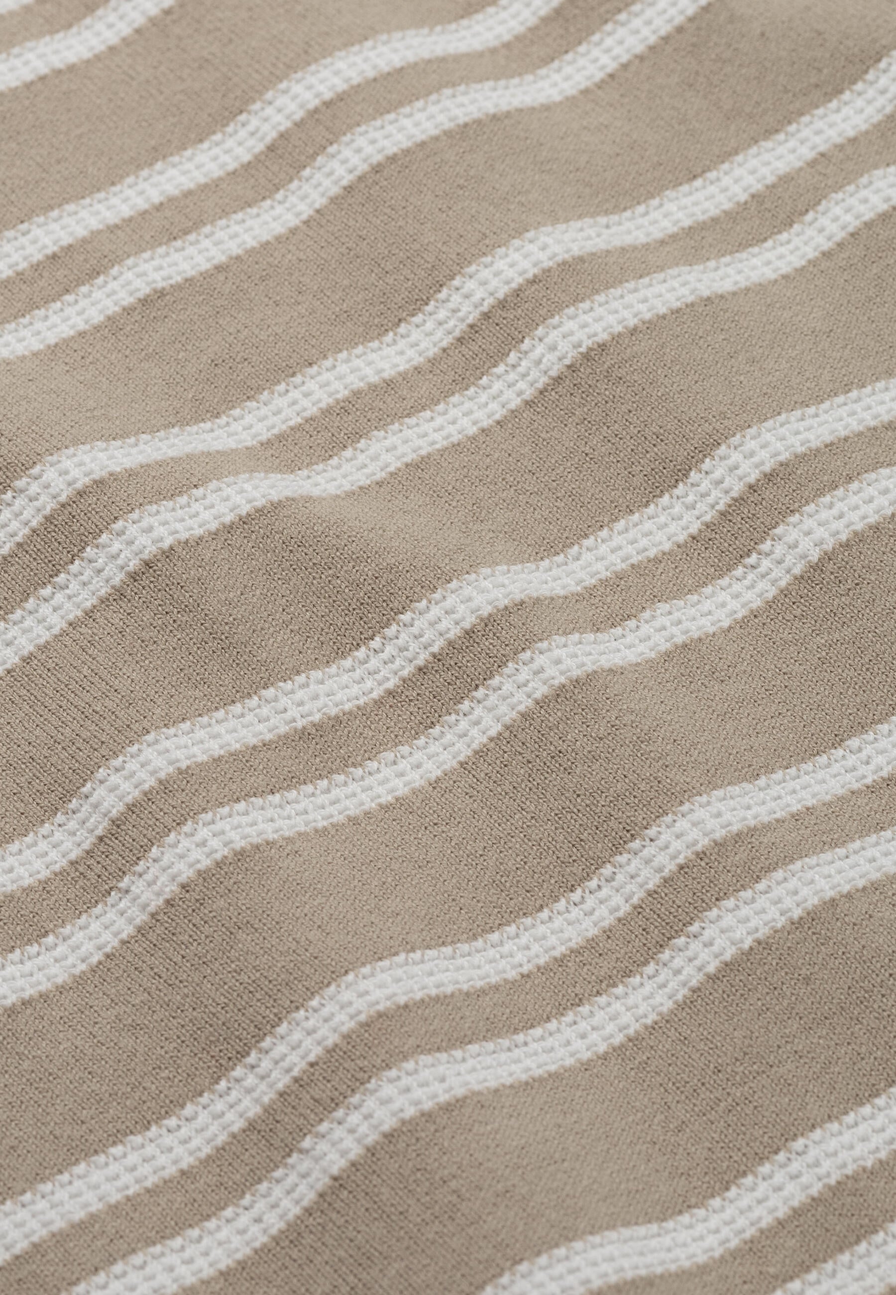 T-Shirt gestreift aus Baumwolle - 808-Aluminium - Beige