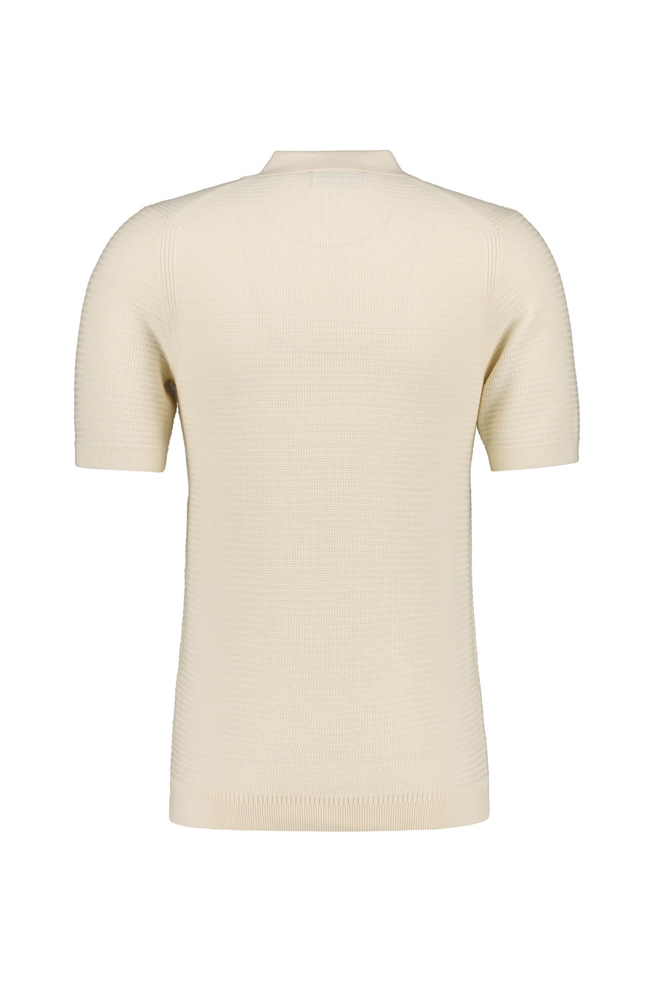 Strick-Poloshirt aus Baumwolle - 102-Offwhite - Creme