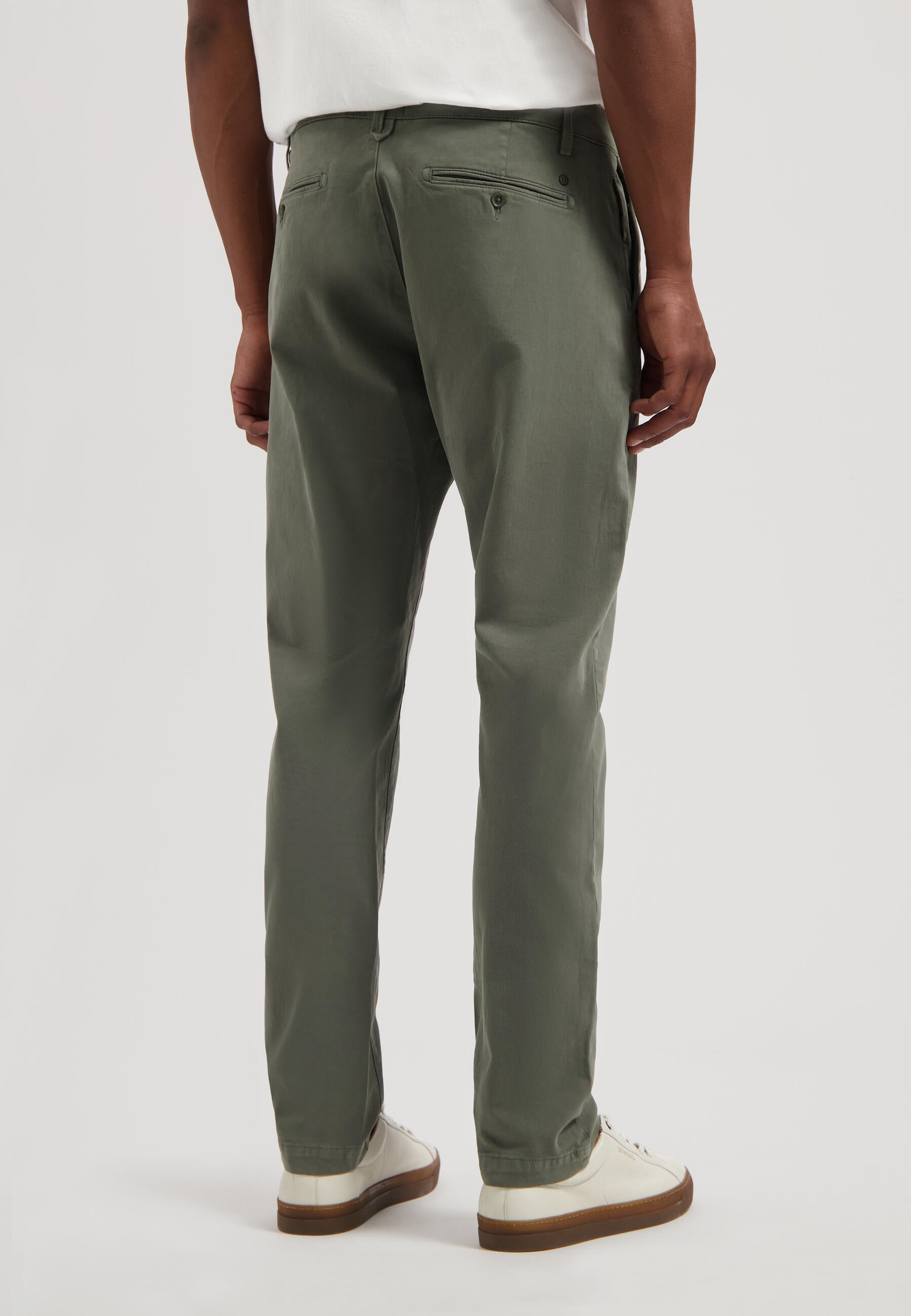 Chinohose MARLON Tapered Fit - 524-Dark Army - Beige