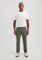 Chinohose MARLON Tapered Fit - 524-Dark Army - Beige