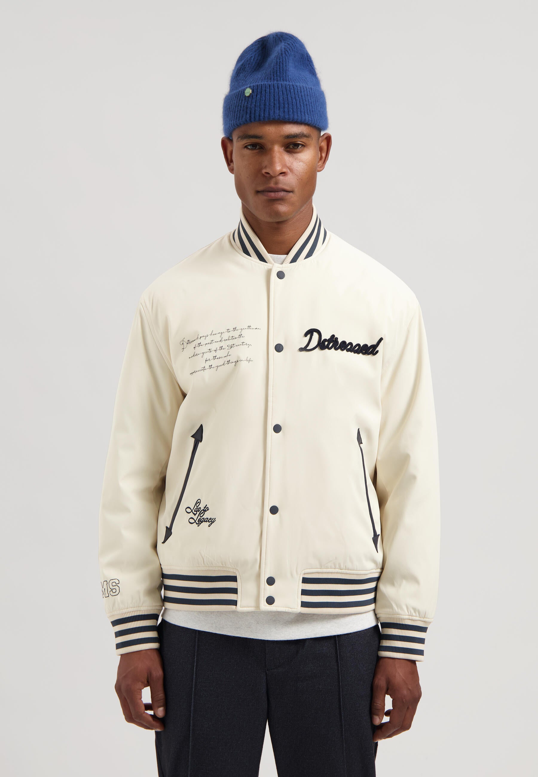 Bomberjacke SONNY VARSITY - 102-Offwhite - Creme