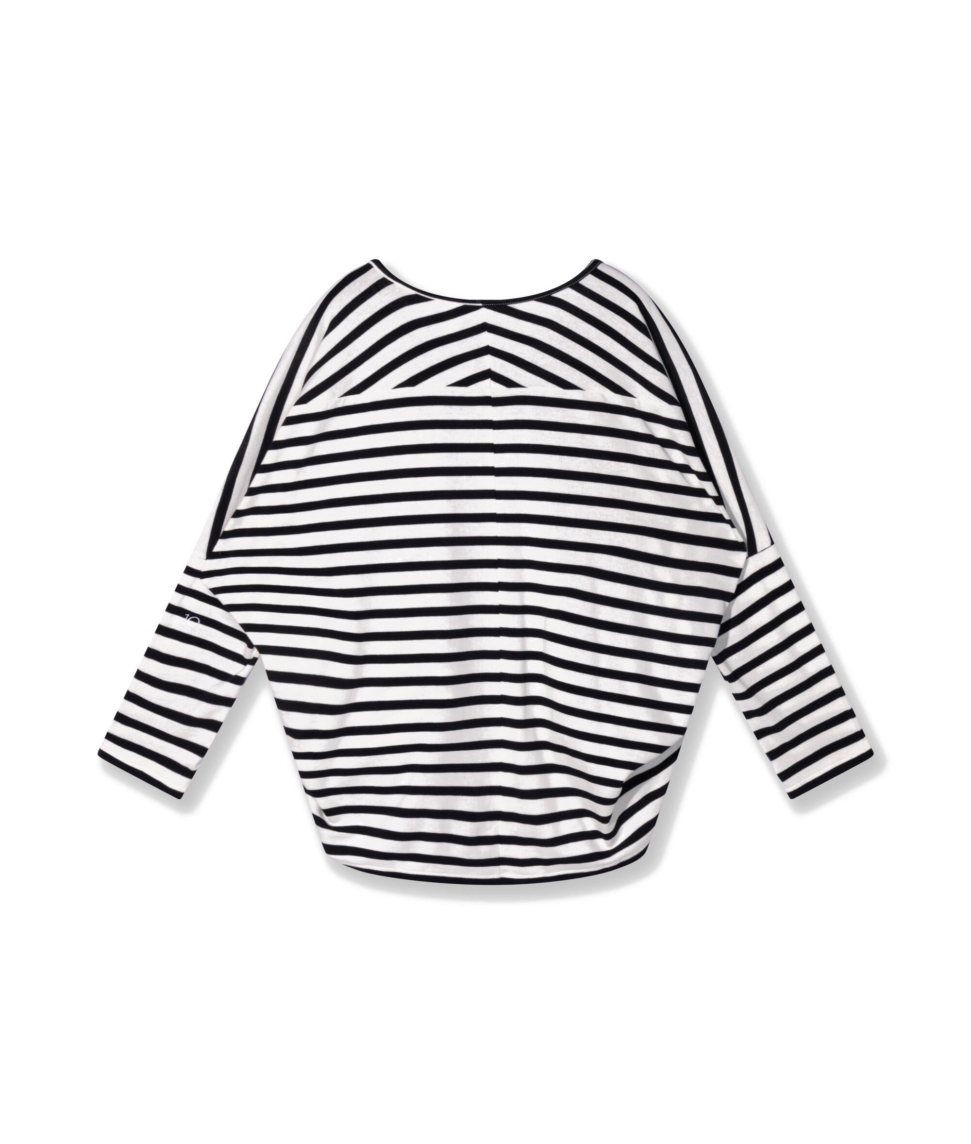 Langarmshirt gestreift aus Modalmix - 3006-ecru/black - Schwarz