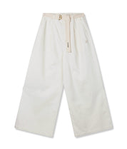Hose Wide Leg mit Gürtel - 1324-pearl - Weiß