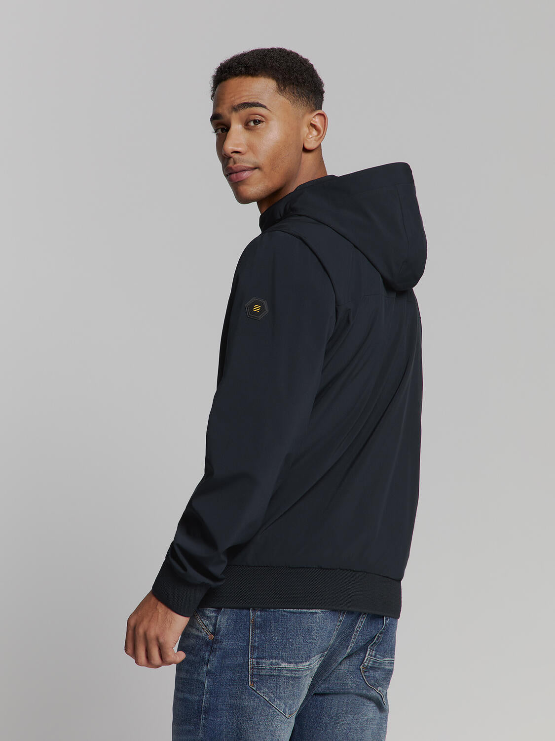 Übergangsjacke mit Kapuze - 078-Night - Blau