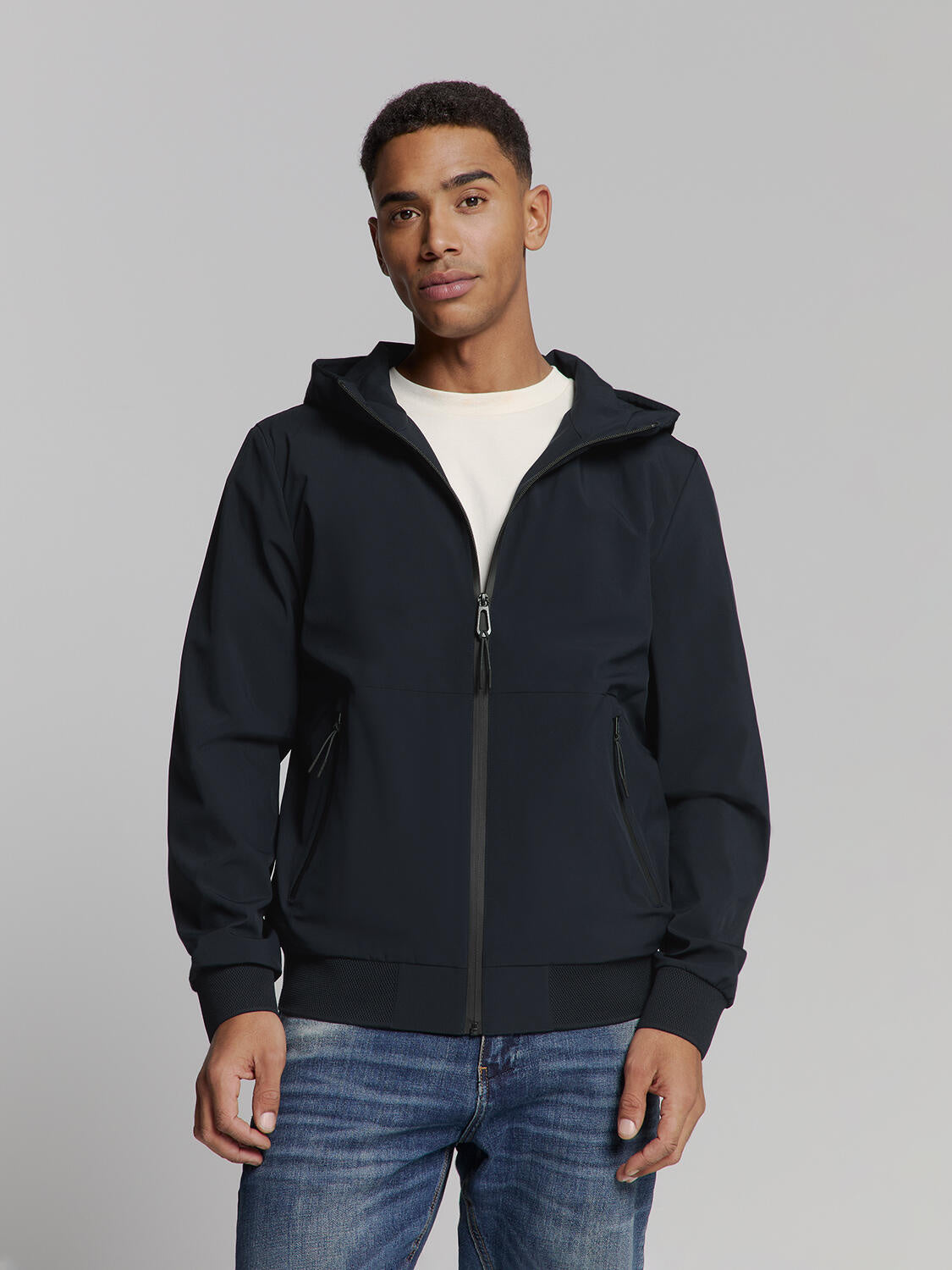 Übergangsjacke mit Kapuze - 078-Night - Blau