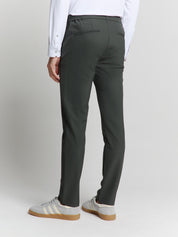 Chino Hose  4-Way Stretch - 124-Dark Steel - Grün