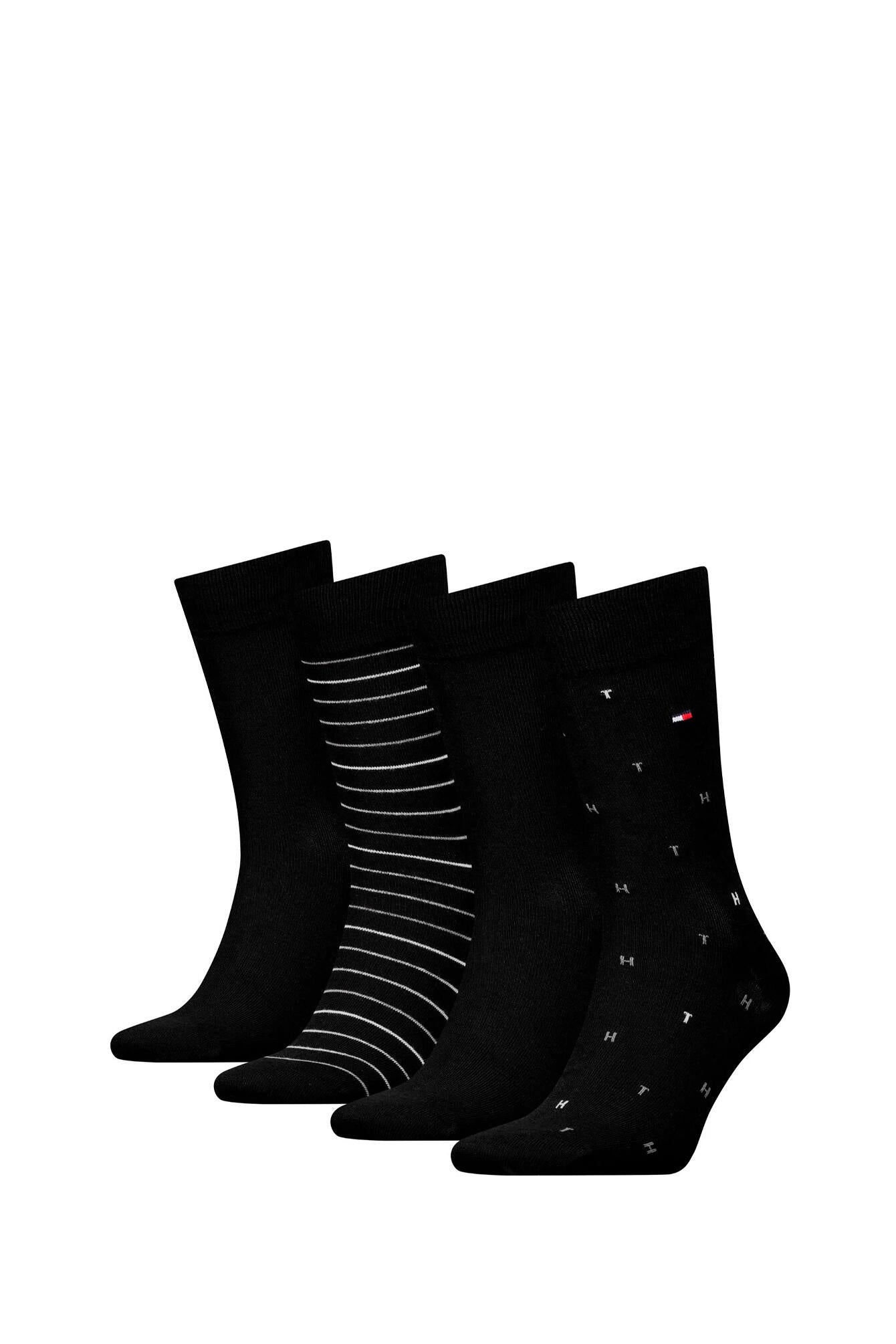 Geschenkbox 4er-Pack Socken - 002-BLACK - Schwarz