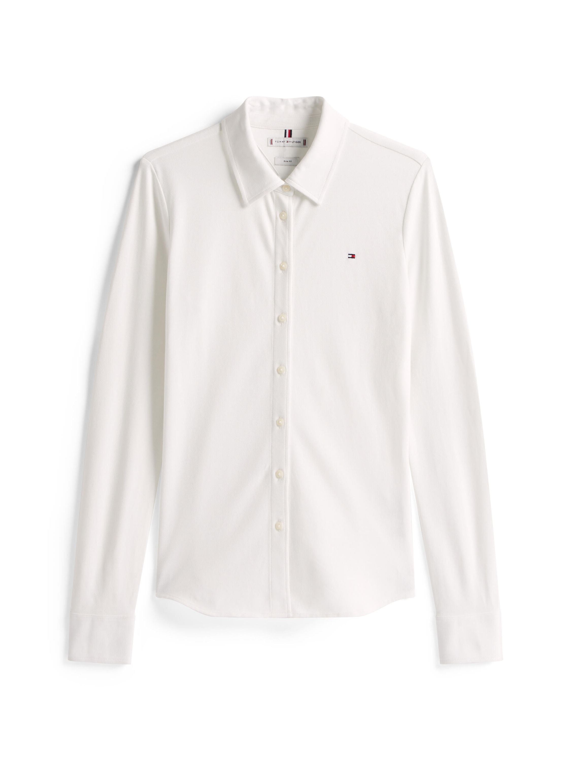 Hemdbluse aus Baumwolle - YBL-WHITE - Weiß