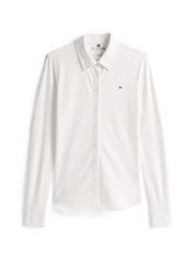 Hemdbluse aus Baumwolle - YBL-WHITE - Weiß