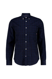 Kariertes Cordhemd - 0MS-BLUE - Blau