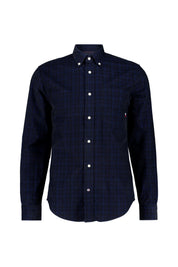 Kariertes Cordhemd - 0MS-BLUE - Blau