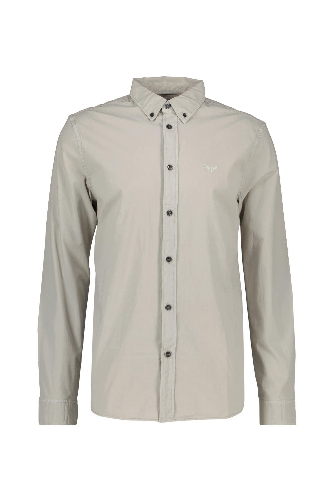 Hemd Regular Fit aus Baumwolle - 5016-High Rise - Grau