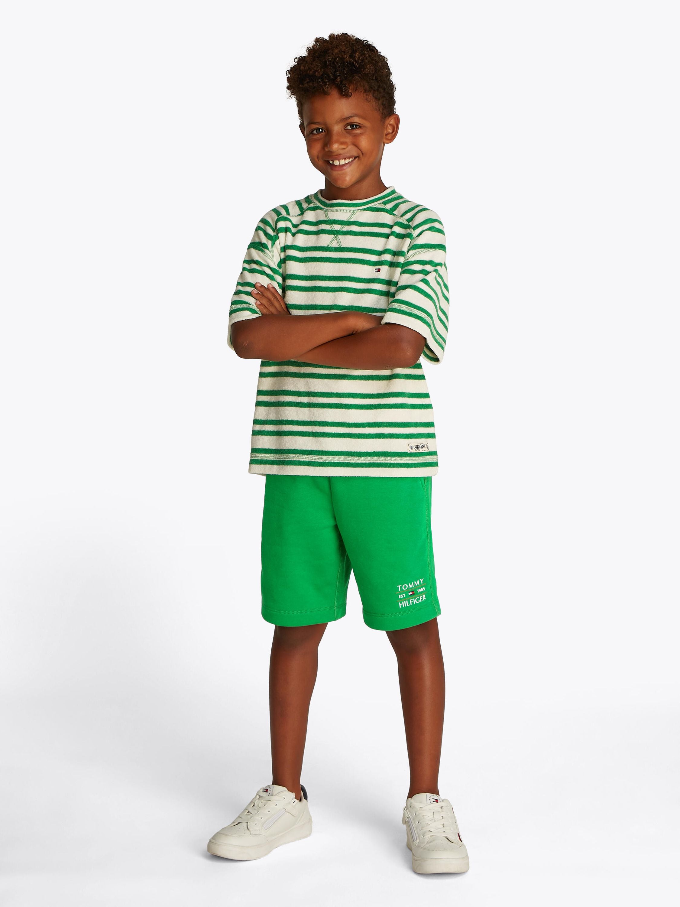 Sweatshorts aus Baumwolle - L13-GREEN - Grün