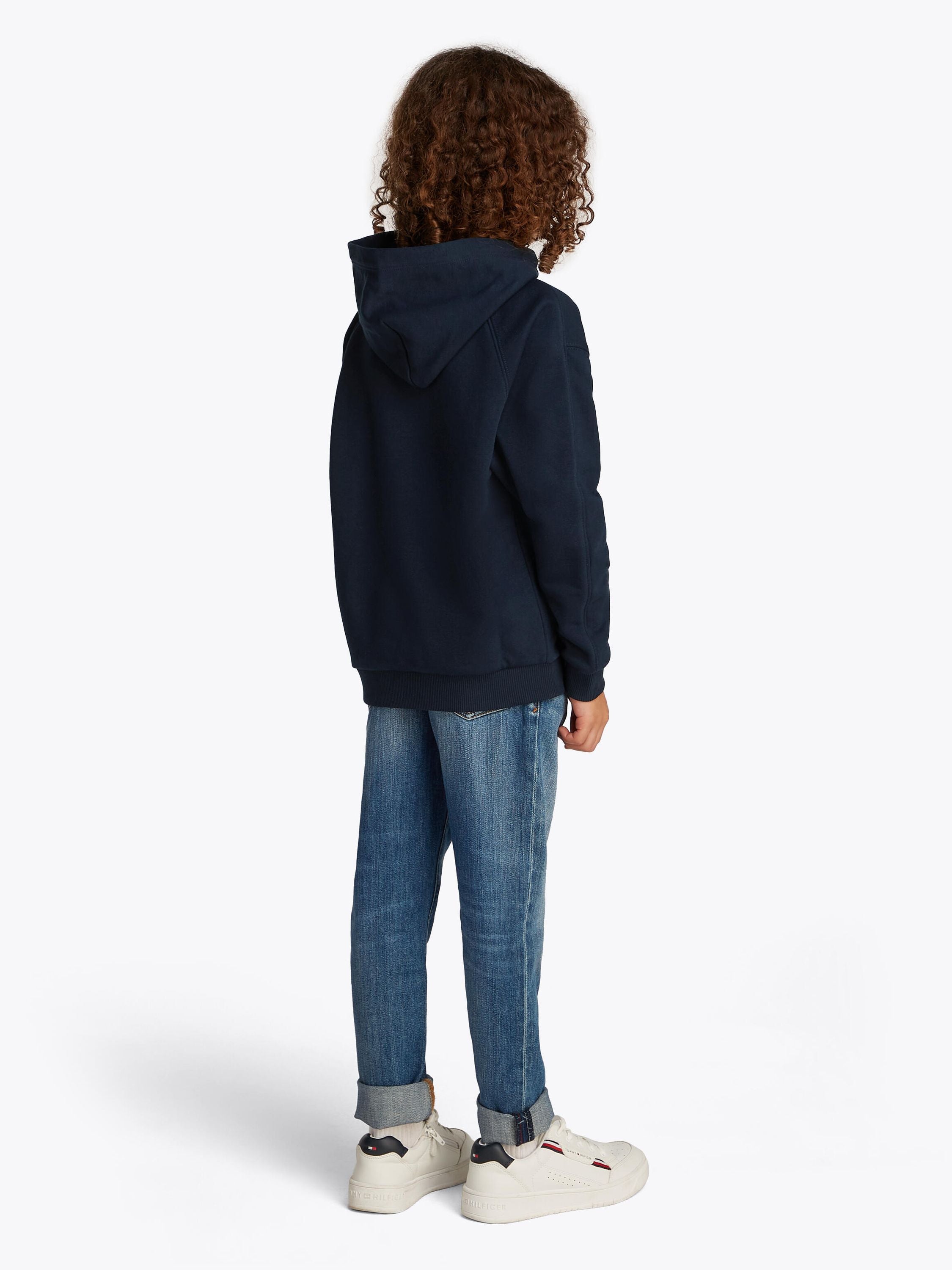 Sweathoodie aus Baumwollmix - C1G-BLUE - Blau