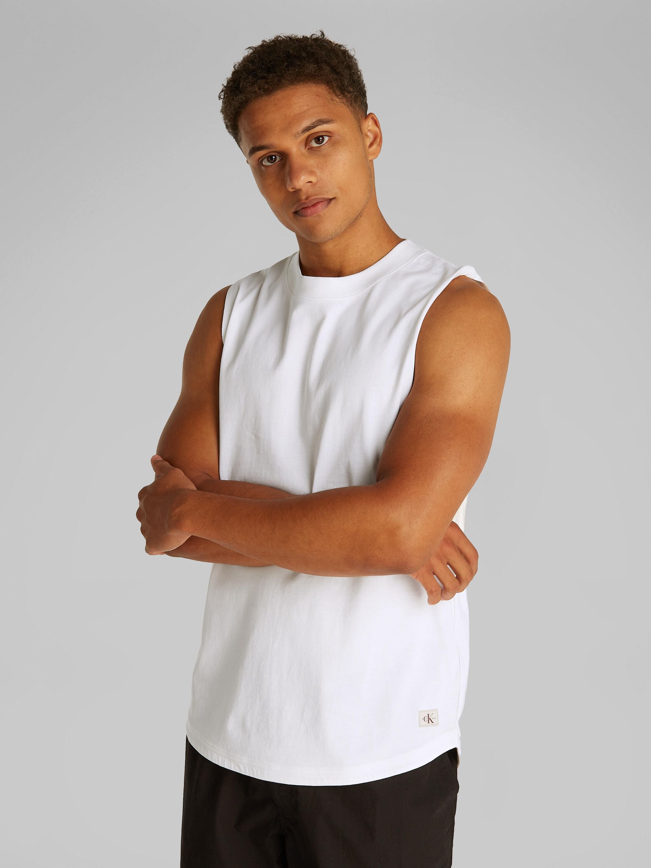 Tanktop aus Baumwolle - YAF-WHITE - Weiß