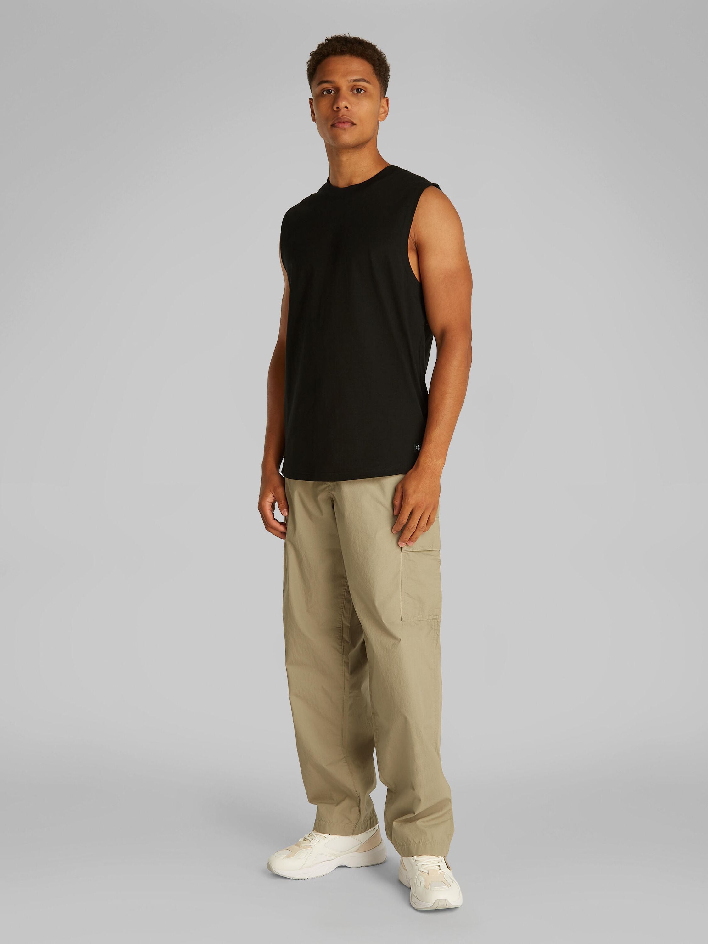 Tanktop aus Baumwolle - BEH-BLACK