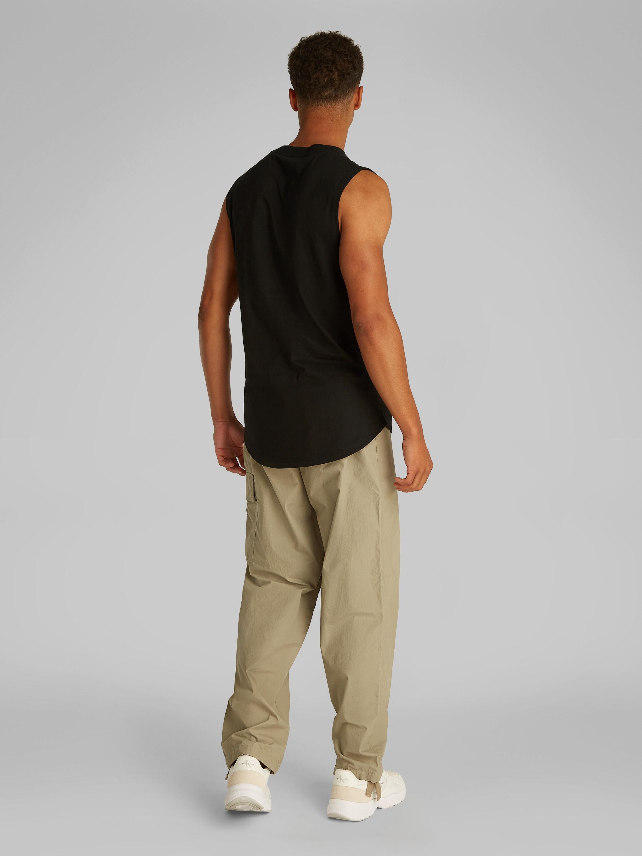 Tanktop aus Baumwolle - BEH-BLACK