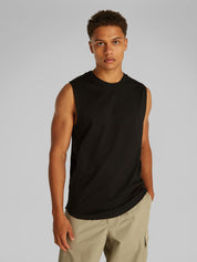 Tanktop aus Baumwolle - BEH-BLACK