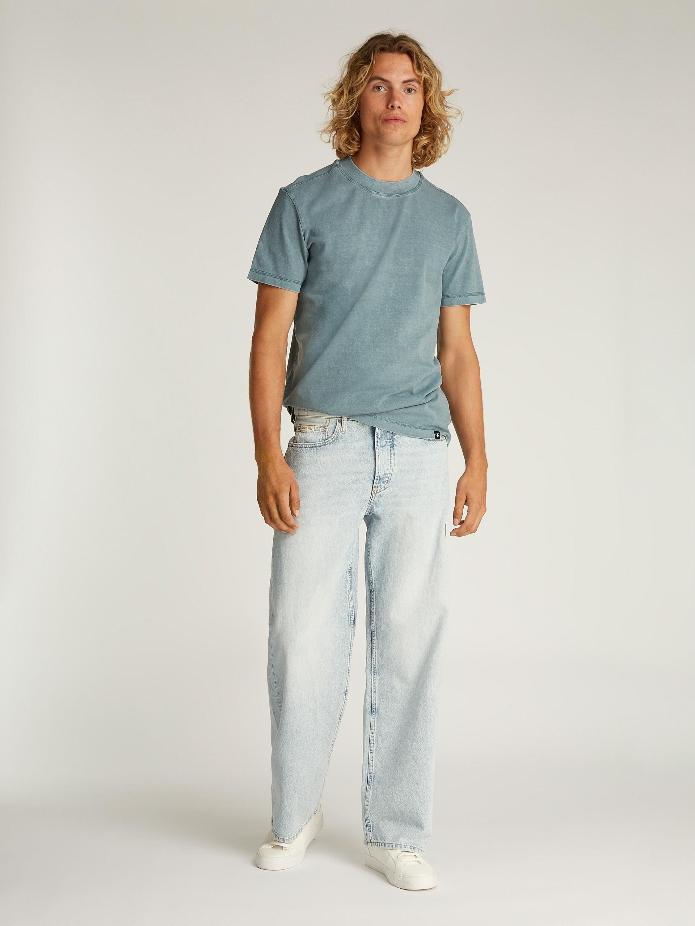 T-Shirt aus Baumwolle - CKM-BLUE - Blau